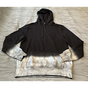 Cotton Citizen Men M Sweatshirt Hoodie Manhattan Glitter Metallic Black New